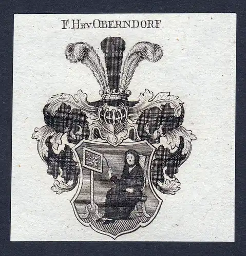 F.Hn. v. Oberndorf  - Oberndorf Wappen Adel coat of arms heraldry Heraldik
