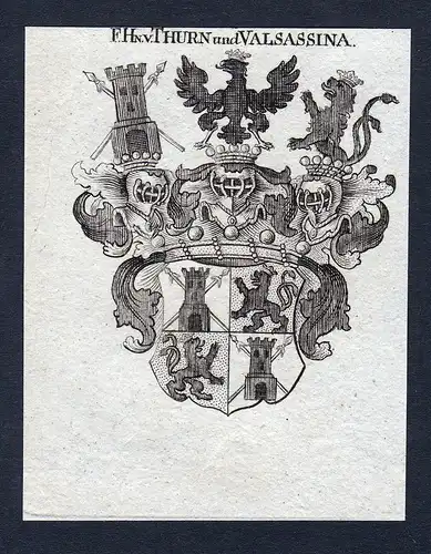 F.Hn. v. Thurn und Valsassina - Thurn Valsassina Italien Italia Wappen Adel coat of arms heraldry Heraldik