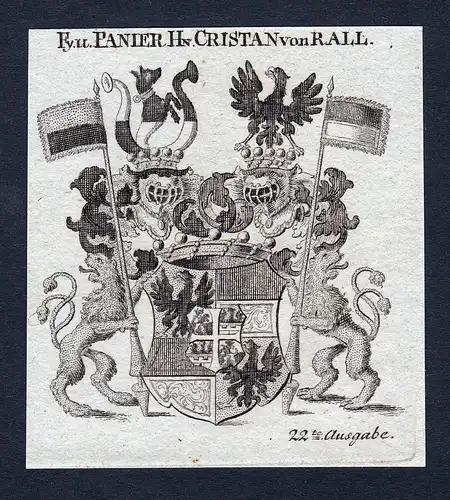 Fy. u. Panier Hn. Cristan von Rall - Cristan Rall Panier Wappen Adel coat of arms heraldry Heraldik