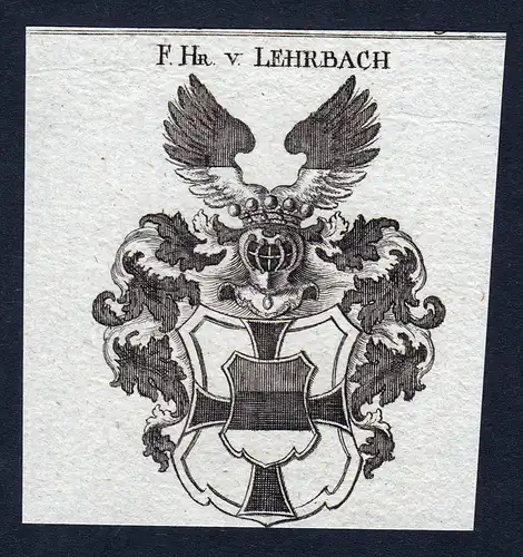 F.Hr. v. Lehrbach - Lehrbach Hessen Wappen Adel coat of arms heraldry Heraldik