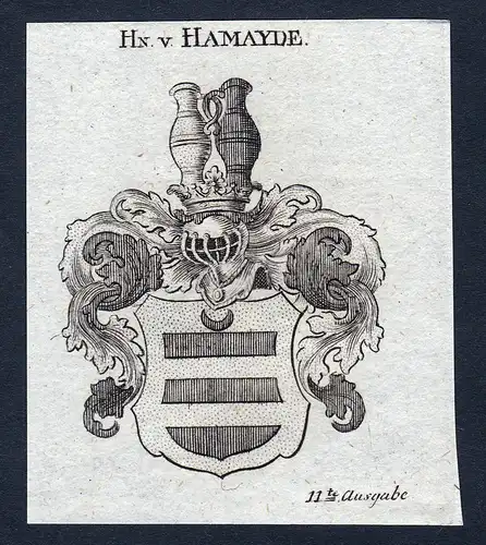Hn. v. Hamayde - Hamayde Wappen Adel coat of arms heraldry Heraldik
