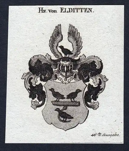 Hn. von Elditten - Elditten Wappen Adel coat of arms heraldry Heraldik