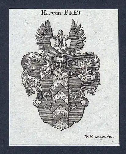 Hn. von Pret - Pret Wappen Adel coat of arms heraldry Heraldik