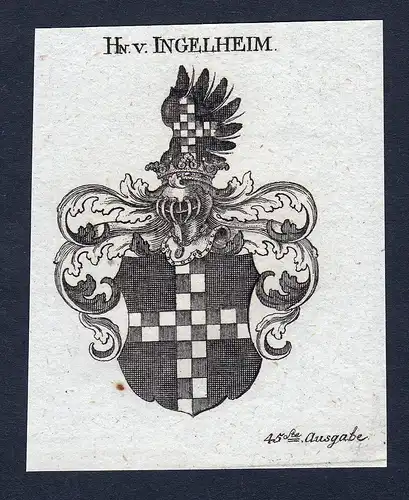 Hn. von Ingelheim - Ingelheim Rheinland-Pfalz Wappen Adel coat of arms heraldry Heraldik