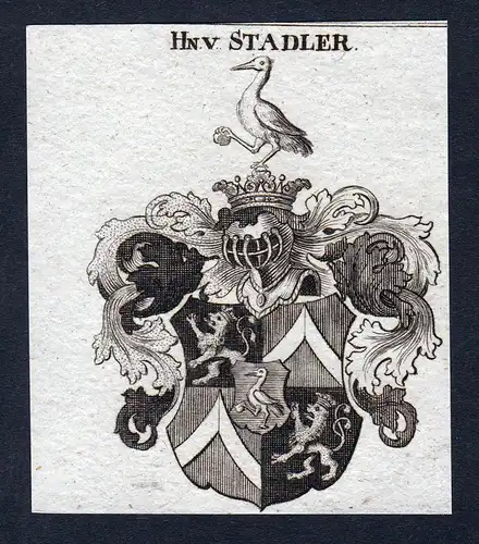 Hn. v. Stadler - Stadl Stadler Stadel Steiermark Wappen Adel coat of arms heraldry Heraldik