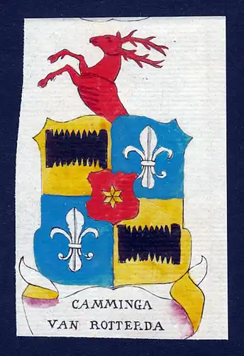 Camminga van Rotterda - Rotterdam Niederlande Camminga Wappen Adel coat of arms heraldry Heraldik