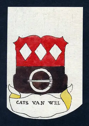 Cats van Wel - Cats Wel Wappen Adel coat of arms heraldry Heraldik