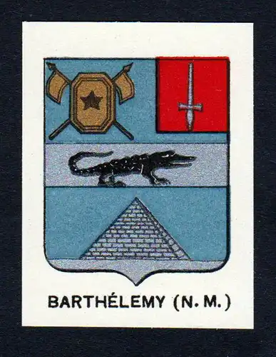 Barthelemy - Barthelemy Wappen Adel coat of arms heraldry Lithographie