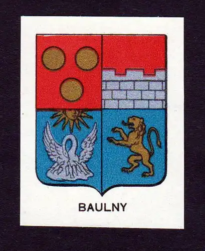 Baulny - Baulny Wappen Adel coat of arms heraldry Lithographie