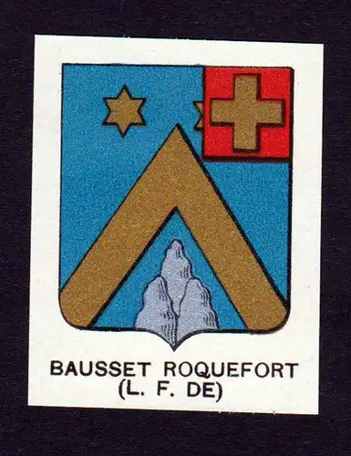 Bausset Roquefort - Bausset Roquefort Wappen Adel coat of arms heraldry Lithographie