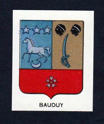 Bauduy - Bauduy Wappen Adel coat of arms heraldry Lithographie