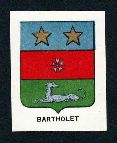 Bartholet - Bartholet Wappen Adel coat of arms heraldry Lithographie