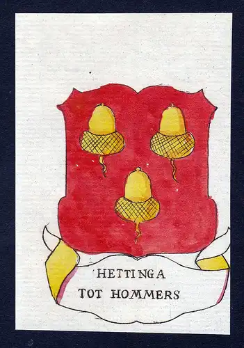 Hettinga tot Hommers - Hettinga Hommers Wappen Adel coat of arms heraldry Heraldik