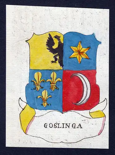 Goslinga - Goslinga Friesland Niederlande Wappen Adel coat of arms heraldry Heraldik