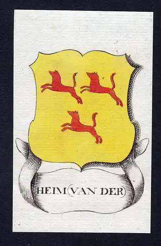 Heim (van der) - Heim Wappen Adel coat of arms heraldry Heraldik