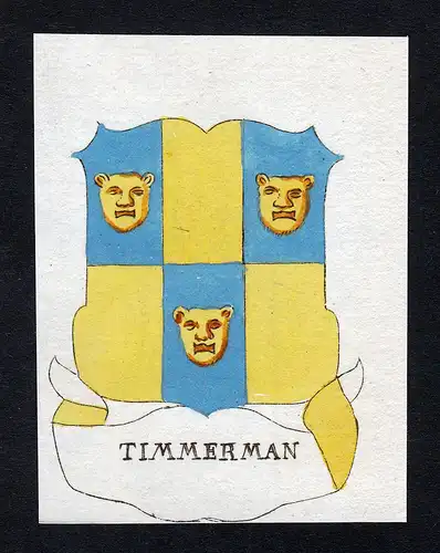 Timmerman - Timmerman Tymberman Wappen Adel coat of arms heraldry Heraldik