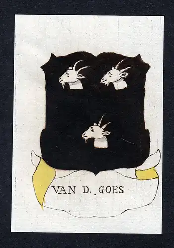 Van d. Goes - Niederlande Goes Wappen Adel coat of arms heraldry Heraldik