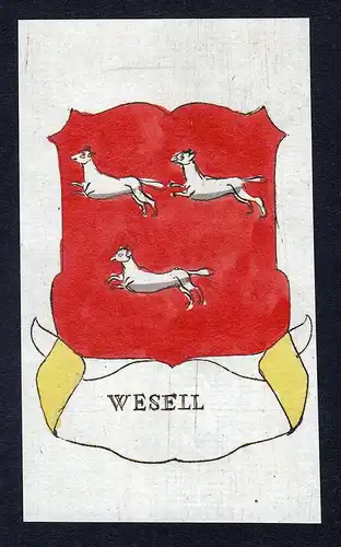 Wesell - Wesel Wesell Niederrhein Wappen Adel coat of arms heraldry Heraldik