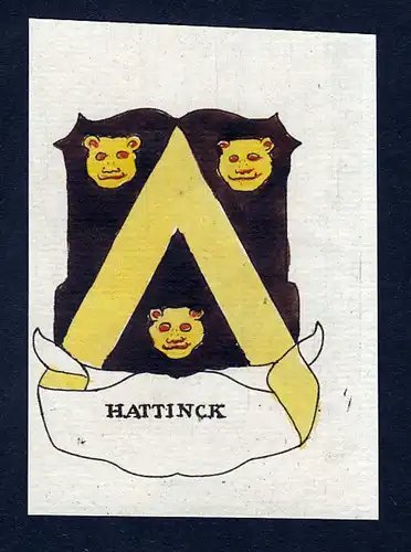 Hattinck - Hattinck Wappen Adel coat of arms heraldry Heraldik