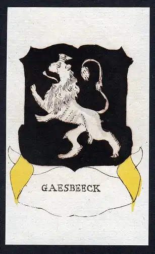 Gaesbeeck - Adriaen Gaesbeeck Niederlande Wappen Adel coat of arms heraldry Heraldik