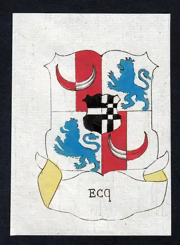 Ecq - Ecq Wappen Adel coat of arms heraldry Heraldik