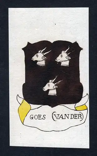 Goes (van der) - Goes Niederlande Wappen Adel coat of arms heraldry Heraldik