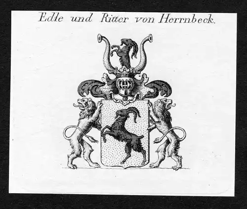 Edle und Ritter von Herrnbeck - Herrnbeck Wappen Adel coat of arms heraldry Heraldik