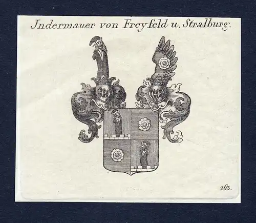 Jndermauer von Freyfeld u. Stralburg - Stralburg Freyfeld Jndermauer Indermauer Wappen Adel coat of arms heral