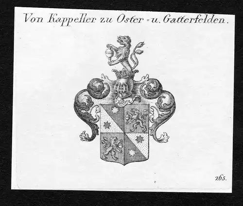 Von Kappeller zu Oster- u. Gatterfelden - Gatterfelden Osterfelden Kappeller Wappen Adel coat of arms heraldry