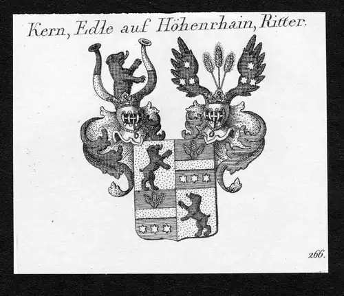 Kern, Edle auf Höhenrhain, Ritter - Kern Höhenrhain Starnberg Wappen Adel coat of arms heraldry Heraldik