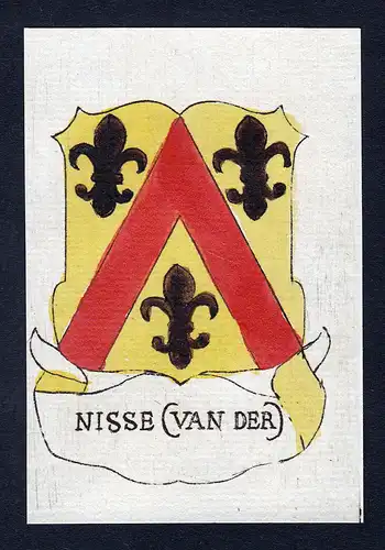 Nisse (Van der) - Nisse Nise Niese Wappen Adel coat of arms heraldry Heraldik