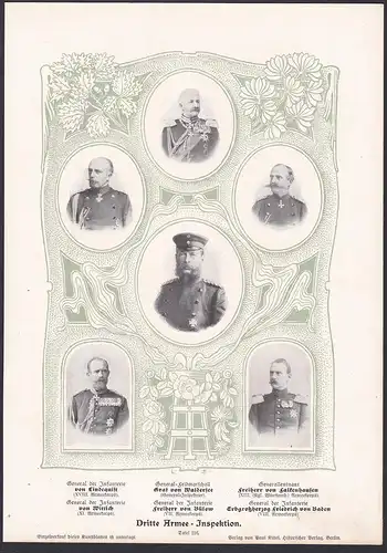 Generale. Lindequiat, Wittich, Waldersee, Bülow, Faltenhausen, Friedrich von Baden