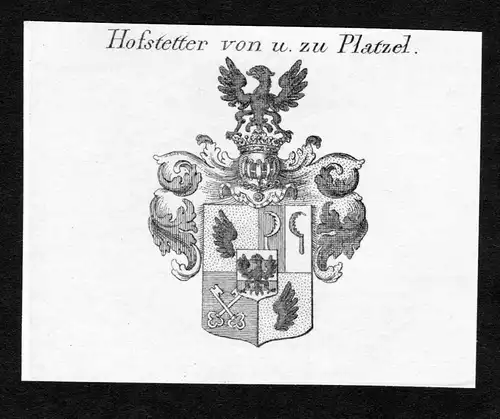 Hofstetter von u. zu Platzel - Hofstetter Platzel Platzl Wappen Adel coat of arms heraldry Heraldik