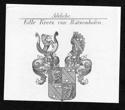 Edle Kretz von Rätzenhofen - Ratzenhofen Rätzenhofen Kretz Wappen Adel coat of arms heraldry Heraldik