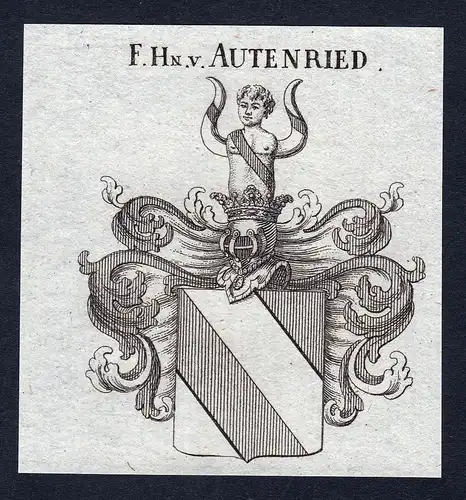 F. Hn. v. Autenried - Autenried Ichenhausen Wappen Adel coat of arms heraldry Heraldik