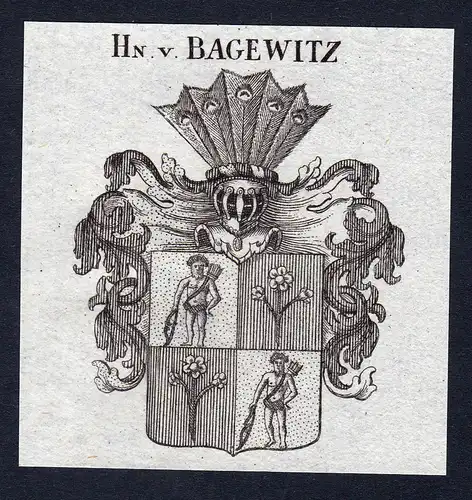 Hn. v. Bagewitz - Bagewitz Wappen Adel coat of arms heraldry Heraldik
