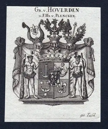 Gr. v. Hoverden u. F. Hn. v. Plencken - Hoverden Plencken Johannes Adrian Wappen Adel coat of arms heraldry He