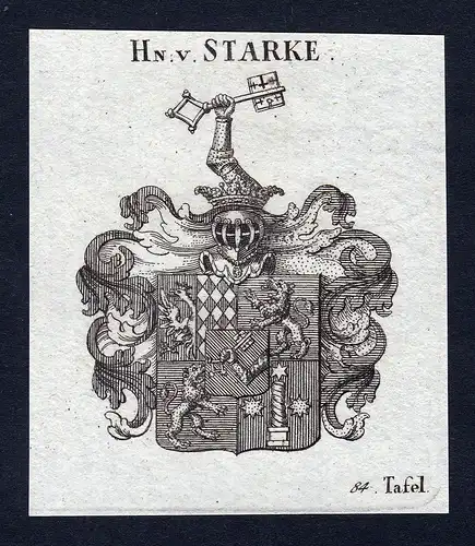Hn. v. Starke - Starke Stark Wappen Adel coat of arms heraldry Heraldik