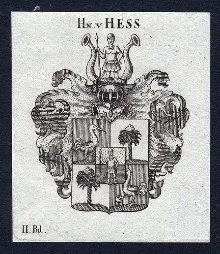 Hn. v. Hess - Hess Peter Wappen Adel coat of arms heraldry Heraldik