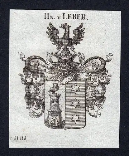 Hn. v. Leber - Leber Wappen Adel coat of arms heraldry Heraldik