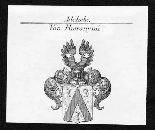 Von Hieronymi - Wilhelm Hieronymi Mainz Wappen Adel coat of arms heraldry Heraldik