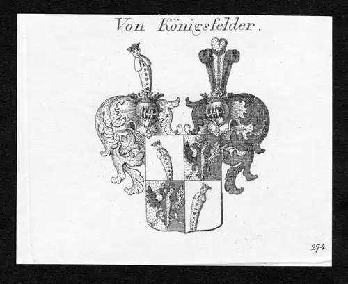 Von Königsfelder - Königsfeld Königsfelder Wappen Adel coat of arms heraldry Heraldik