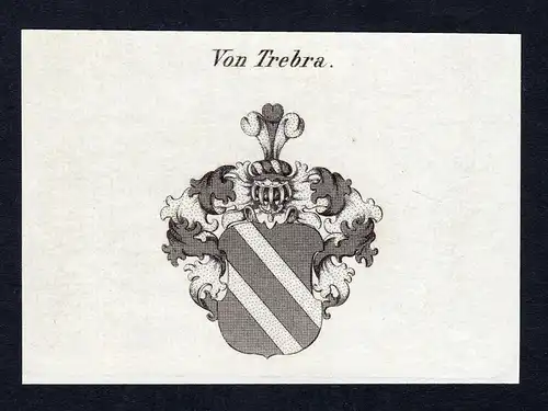 Von Trebra - Trebra Wappen Adel coat of arms Kupferstich  heraldry Heraldik