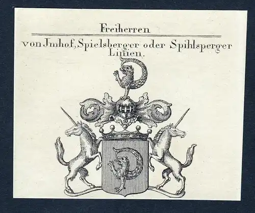 Von Jmhof, Spielsberger oder Spihlsperger Linien - Imhof Spielsberger Spihlperger Wappen Adel coat of arms her