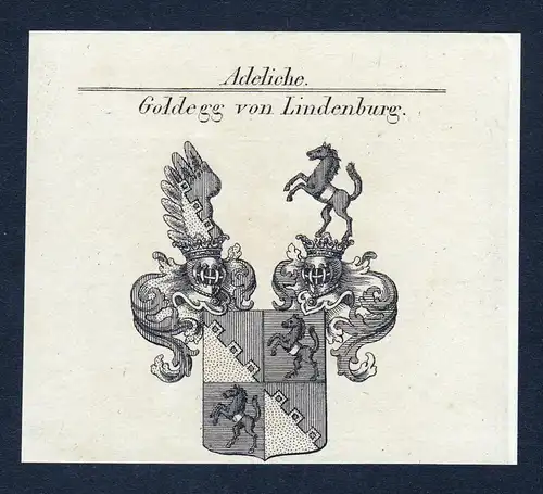 Goldegg von Lindenburg - Goldegg Lindenburg Tirol Österreich Wappen Adel coat of arms heraldry Heraldik