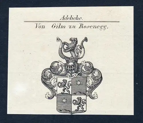 Von Gilm zu Rosenegg - Hermann Gilm Rosenegg Wappen Adel coat of arms heraldry Heraldik