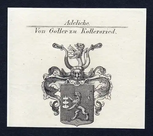 Von Goller zu Kollersried - Goller Kollersried Wappen Adel coat of arms heraldry Heraldik