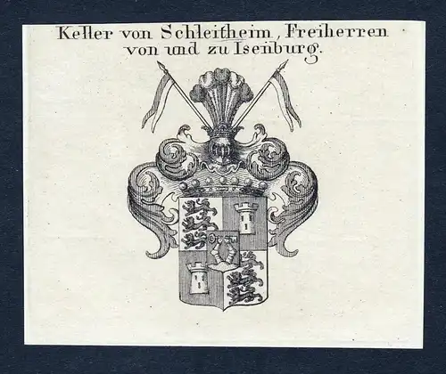 Keller von Schleitheim, Freiherren von und zu Isenburg - Keller Schleitheim Isenburg Kheller Wappen Adel coat