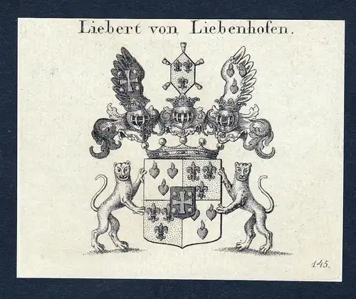 Liebert von Liebenhofen - Benedikt Adam Liebert Liebenhofen Wappen Adel coat of arms heraldry Heraldik