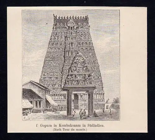 Gopura in Kombakonan in Südindien. / Kumbakonam / Indien / India